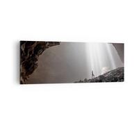 Quadro su Tela 140x50cm Grotta Alba Donna Stampe Immagini Quadri Moderni Murale