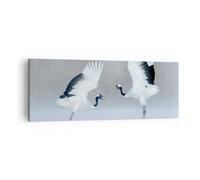 Quadro su Tela 140x50cm Gru lotta danza Stampe Immagini Quadri Moderni Murale