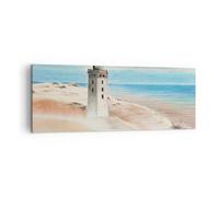 Quadro su Tela 140x50cm Lanterna mare immagine Stampe Immagini Quadri Murale