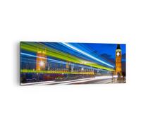 Quadro su Tela 140x50cm Londra edificio del Parlamento Big Ben Stampe Murale