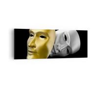 Quadro su Tela 140x50cm Maschera teatro palcoscenico attore Stampe Murale