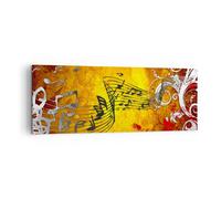 Quadro su Tela 140x50cm Musica concerto divertimento fiore Stampe Murale