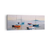 Quadro su Tela Nautico Barche A Vela Mare Stampe da Parete 140x50cm Quadri Moderni Soggiorno Camera da Letto Cucina 1 pezzo Grandi XXL Decorazione Murale Wall Art Canvas Grafica Immagini AB140x50-6026
