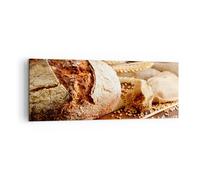 Quadro su Tela Pane panetteria cibo segale Stampe da Parete 140x50cm Quadri Moderni Soggiorno Camera da Letto Cucina 1 pezzo Grandi Decorazione Murale Wall Art Canvas Grafica Immagini AB140x50-2246