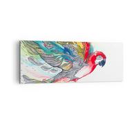 Quadro su Tela 140x50cm Parrot ali piume la natura Stampe Immagini Quadri Murale