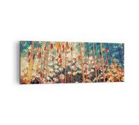 Quadro su Tela 140x50cm Piante Tropicali Arancioni Stampe Immagini Quadri Murale