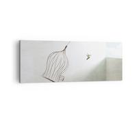 Quadro su Tela 140x50cm Volo uccello gabbia Stampe Immagini Quadri Murale