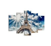 Quadro su Tela 150x100cm Architettura costruzione città eiffel Stampe Murale