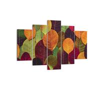 Quadro su Tela 150x100cm Autunno Foglie Grafica Stampe Immagini Quadri Murale