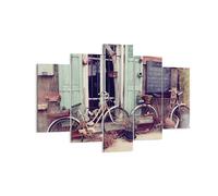 Quadro su Tela 150x100cm Biciclette Vintage Tenement Stampe Immagini Murale