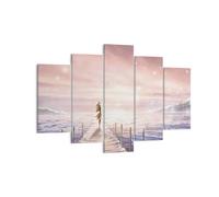 Quadro su Tela 150x100cm Bridge Donna Le Stelle Stampe Immagini Quadri Murale