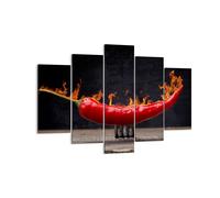 Quadro su Tela 150x100cm Chilli Paprika biologica l'agricoltura Stampe Murale