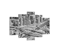 Quadro su Tela 150x100cm Città grattacieli autostrada Stampe Immagini Murale