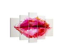 Quadro su Tela 150x100cm Labbra rosse lucido labbro lucido Stampe Murale