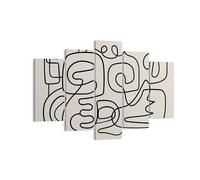 Quadro su Tela 150x100cm Linea figure forme Stampe Immagini Quadri Murale