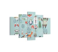 Quadro su Tela 150x100cm Pasqua animali dolce desiderio Stampe Immagini Murale