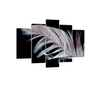 Quadro su Tela 150x100cm Piuma I Colori Delicatezza Stampe Immagini Murale