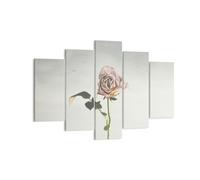 Quadro su Tela 150x100cm Rosa uccelli cielo Stampe Immagini Quadri Murale