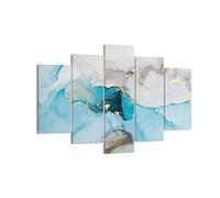 Quadro su Tela 150x100cm Marmo moderno blu Stampe Immagini Quadri Moderni Murale