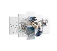 Quadro su Tela 150x100cm testa illusione binocolo uomo Stampe Immagini Murale
