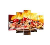 Quadro su Tela 150x100cm Torta cottura pizza formaggio Stampe Immagini Murale