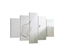 Quadro su Tela 150x100cm Volo uccello gabbia Stampe Immagini Quadri Murale