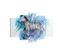 Quadro su Tela 150x100cm Zebra Stripes fauna selvatica pelliccia Stampe Murale