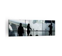 Quadro su Tela 160x50cm Aeroplano Aeroporto Passeggeri Stampe Immagini Murale