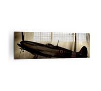 Quadro su Tela 160x50cm Aerospazio Hangar volo storico Stampe Immagini Murale
