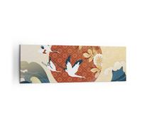 Quadro su Tela 160x50cm Aironi Sole Mare Stampe Immagini Quadri Moderni Murale