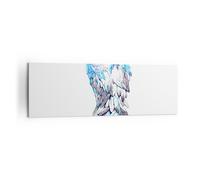 Quadro su Tela 160x50cm Ala piume la perfezione la purezza Stampe Murale