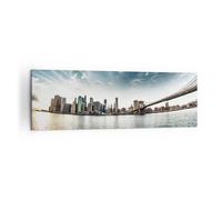 Quadro su Tela 160x50cm America appartamento architettura costruzione Murale