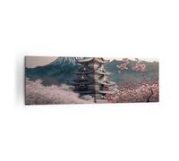 Quadro su Tela 160x50cm Asia Giappone Ciliegia Giapponese Stampe Immagini Murale
