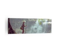 Quadro su Tela 160x50cm Asia ragazzo cascata Stampe Immagini Quadri Murale