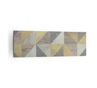 Quadro su Tela 160x50cm Astrazione Geometrica Triangoli Stampe Immagini Murale