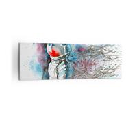 Quadro su Tela 160x50cm Astronauta universo astronomia esploratore Stampe Murale