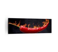 Quadro su Tela 160x50cm Chilli Paprika biologica l'agricoltura Stampe Murale