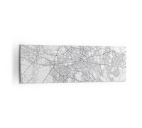 Quadro su Tela 160x50cm Città mappa Berlino Stampe Immagini Quadri Murale