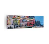 Quadro su Tela 160x50cm Colori Edifici Italia Stampe Immagini Quadri Murale