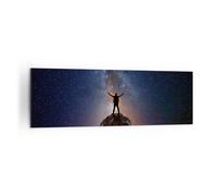 Quadro su Tela 160x50cm Cosmo scala uomo Stampe Immagini Quadri Moderni Murale
