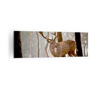 Quadro su Tela 160x50cm Fawn cervo animale selvatico Stampe Immagini Murale