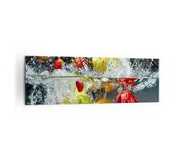 Quadro su Tela 160x50cm Stampe da Parete Frutta Acqua Splash cibo Grandi XXL Decorazione Murale Camera da Letto Cucina 1 pezzo Quadri Moderni Soggiorno Grafica Immagini Wall Art Canvas AB160x50-2972