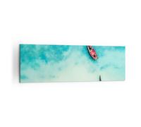 Quadro su Tela 160x50cm Isola barca nave oceano Stampe Immagini Quadri Murale