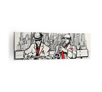 Quadro su Tela 160x50cm jazz musica musicista Stampe Immagini Quadri Murale