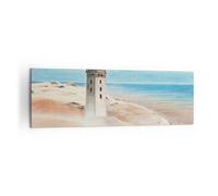 Quadro su Tela 160x50cm Lanterna mare immagine Stampe Immagini Quadri Murale