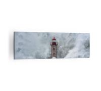 Quadro su Tela 160x50cm Lanterna Mare Tempesta Stampe Immagini Quadri Murale