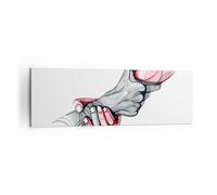 Quadro su Tela 160x50cm Le mani le partnership di aiuto di sostegno Murale