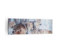 Quadro su Tela 160x50cm lupo animale foresta Stampe Immagini Quadri Murale