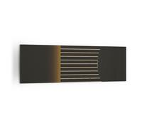 Quadro su Tela 160x50cm Moderno nero giallo Stampe Immagini Quadri Murale