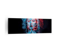 Quadro su Tela 160x50cm Nero Donna Emozioni Stampe Immagini Quadri Murale